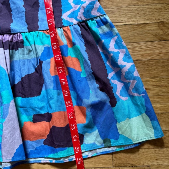 NWT Maude Vivante Cotton Colorful Abstract Skirt Size Small Boutique Unique - Picture 8 of 9